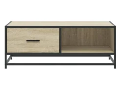 Mesa De Centro*vidaxl Mesa de centro 90x57x35 cm deriv. madeira/metal carvalho sonoma Natural claro