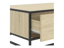 Mesa De Centro*vidaxl Mesa de centro 90x57x35 cm deriv. madeira/metal carvalho sonoma Natural claro