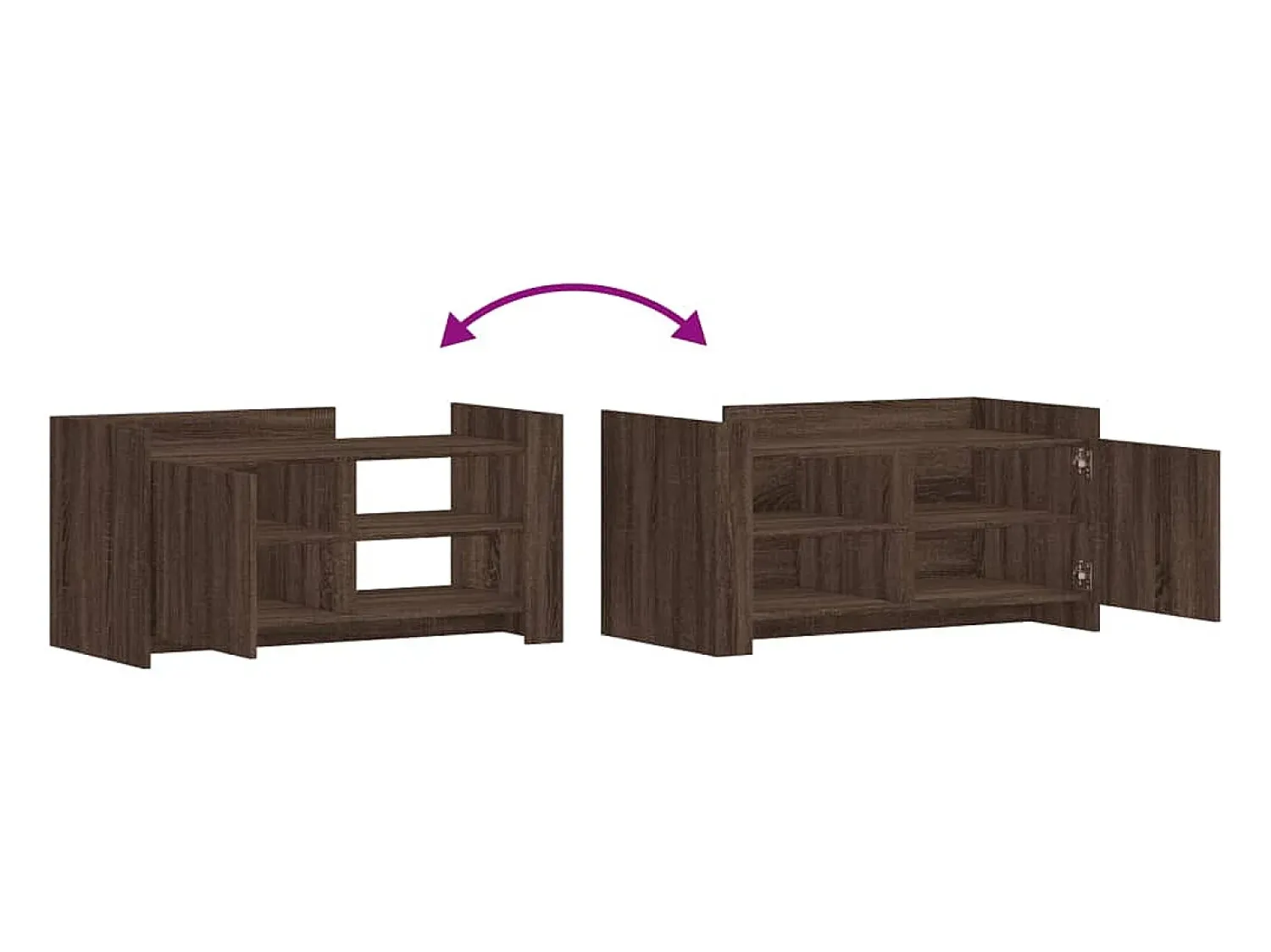 Mesa De Centro*vidaxl Mesa de centro 100x50x50 cm deriv. madeira carvalho castanho Natural claro