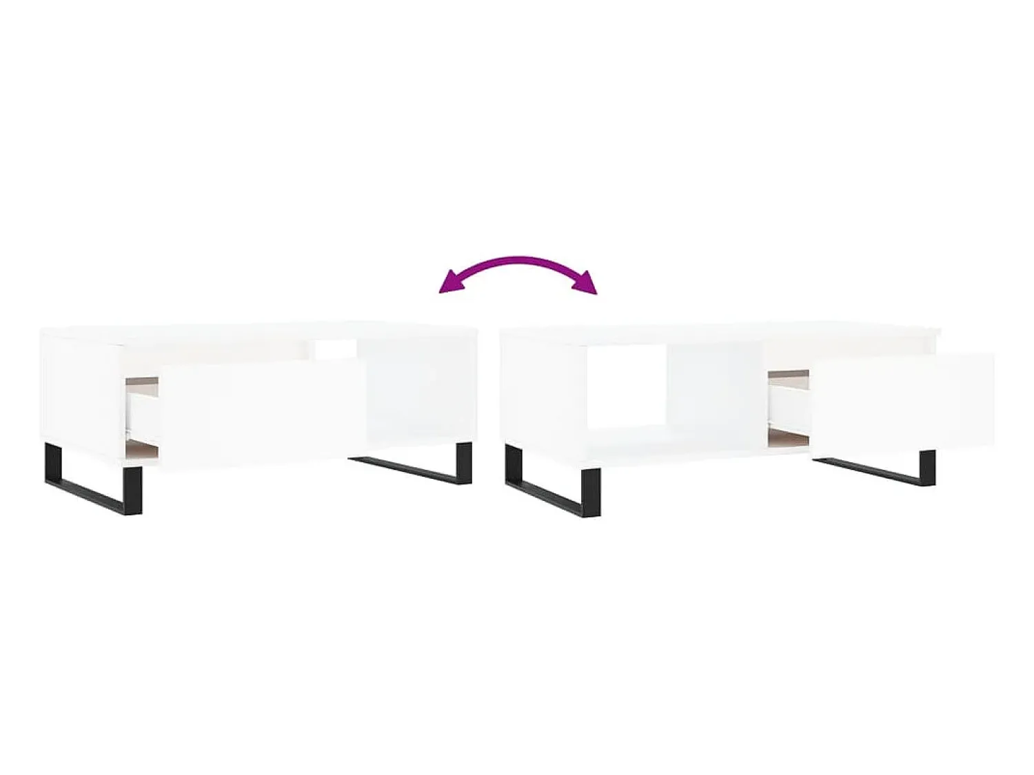 Mesa De Centro|vidaxl Mesa de centro 90x50x36,5 cm derivados de madeira Branco