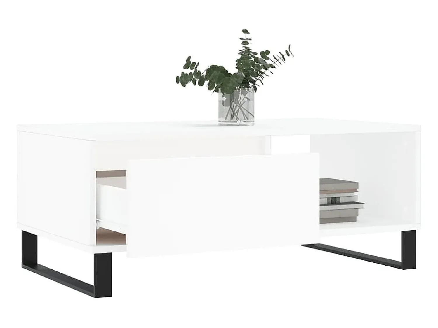 Mesa De Centro|vidaxl Mesa de centro 90x50x36,5 cm derivados de madeira Branco