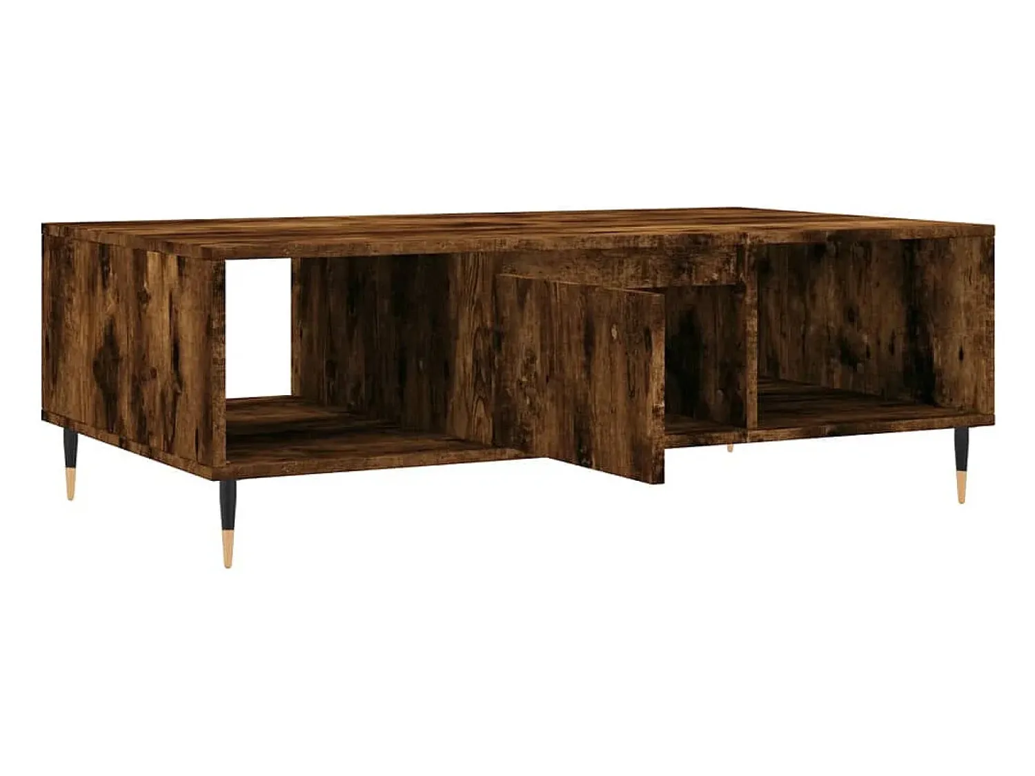 vidaxl Mesa de centro 104x60x35 cm derivados madeira carvalho fumado^ Mesa De Centro