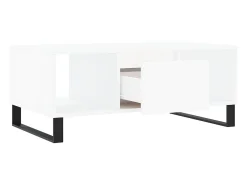 Mesa De Centro|vidaxl Mesa de centro 90x50x36,5 cm derivados de madeira Branco