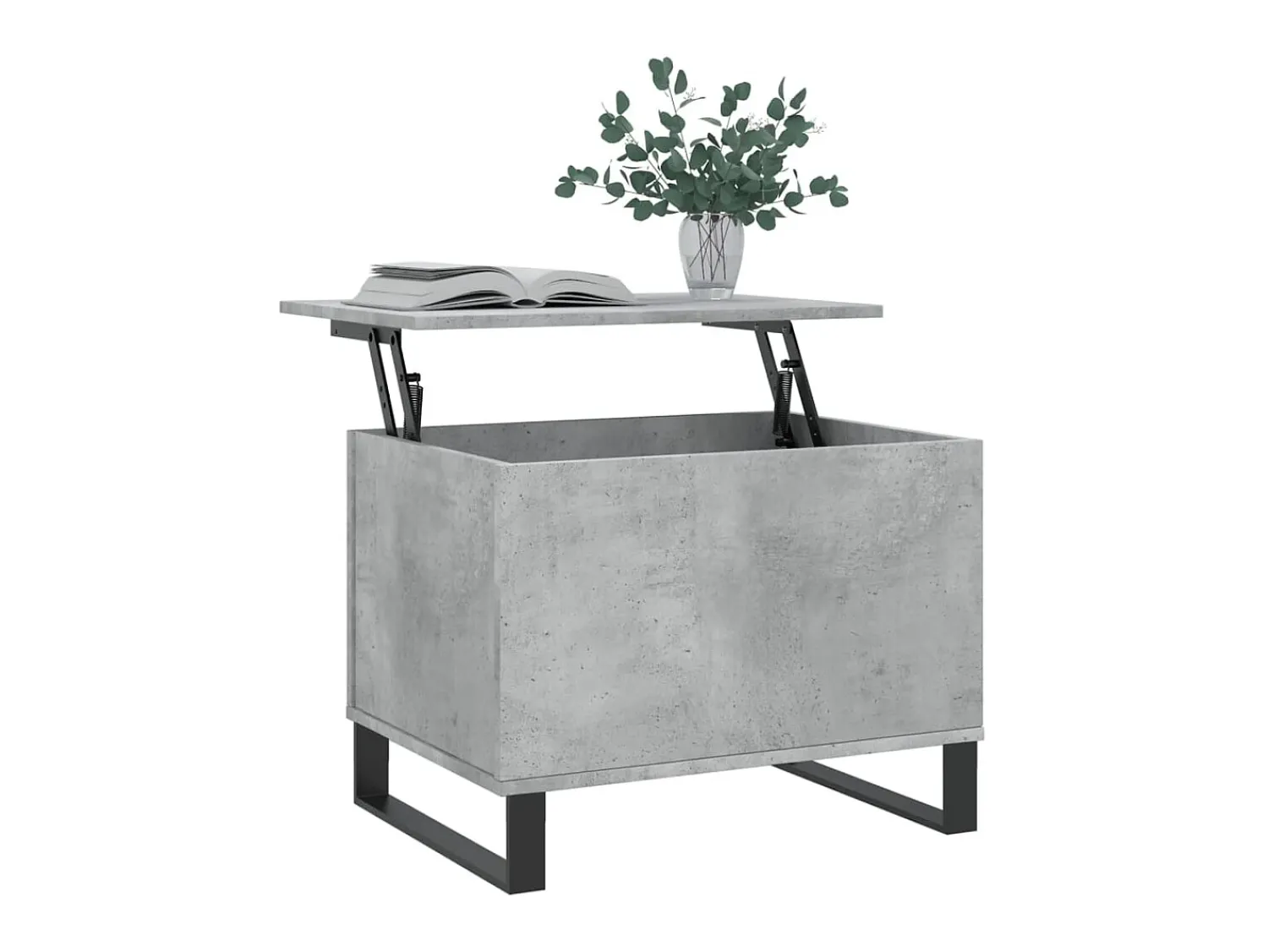 Mesa De Centro* Mesa de centro 60x44,5x45 cm derivados madeira cimento PT960396 Cinzento