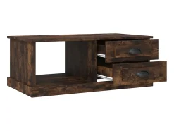 Mesa De Centro|vidaxl Mesa de centro 90x50x35 cm derivados madeira carvalho fumado Castanho