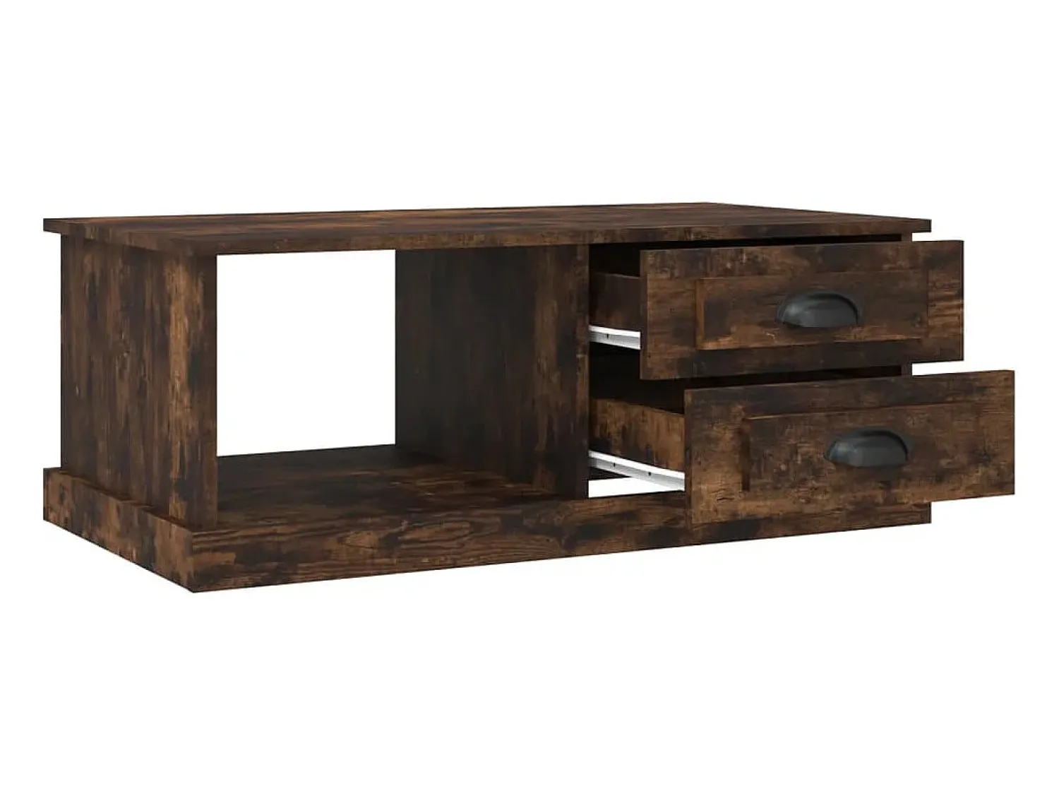 Mesa De Centro|vidaxl Mesa de centro 90x50x35 cm derivados madeira carvalho fumado Castanho