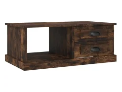 Mesa De Centro|vidaxl Mesa de centro 90x50x35 cm derivados madeira carvalho fumado Castanho