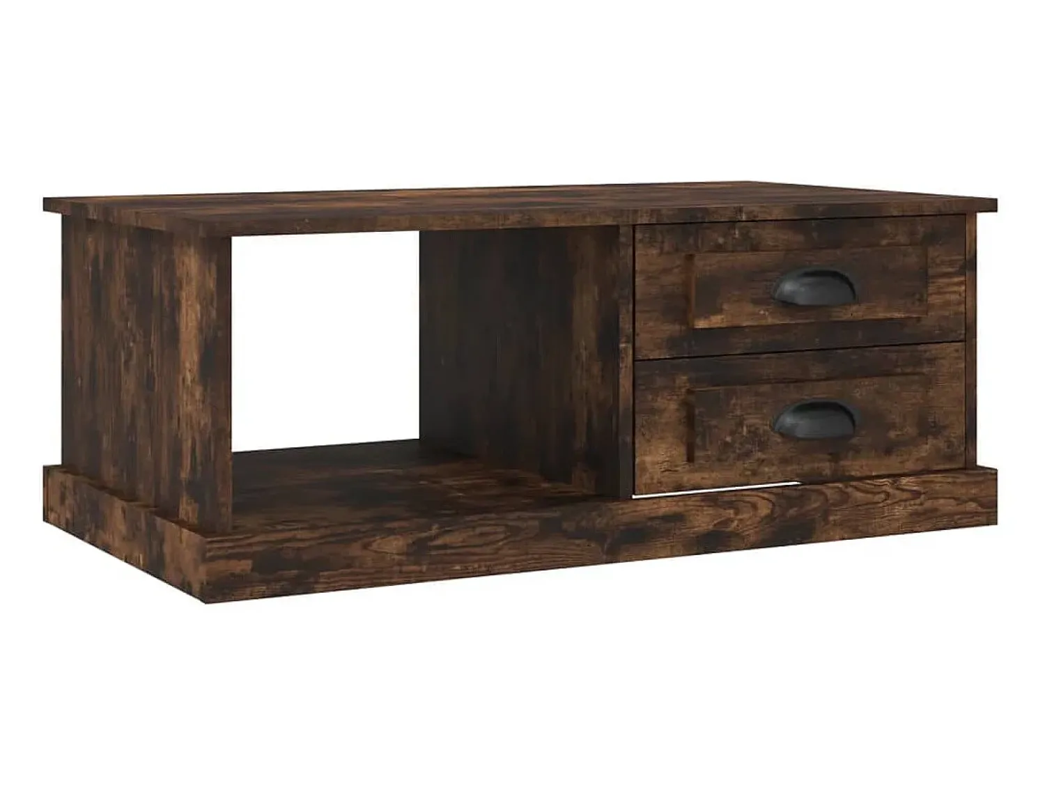 Mesa De Centro|vidaxl Mesa de centro 90x50x35 cm derivados madeira carvalho fumado Castanho