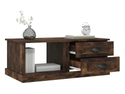 Mesa De Centro|vidaxl Mesa de centro 90x50x35 cm derivados madeira carvalho fumado Castanho