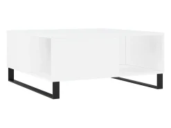 Mesa De Centro|vidaxl Mesa de centro 80x80x36,5 cm derivados de madeira Branco