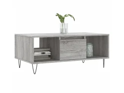 Mesa De Centro| Mesa de centro 90x50x36,5 cm derivados madeira sonoma PT242162 Cinzento