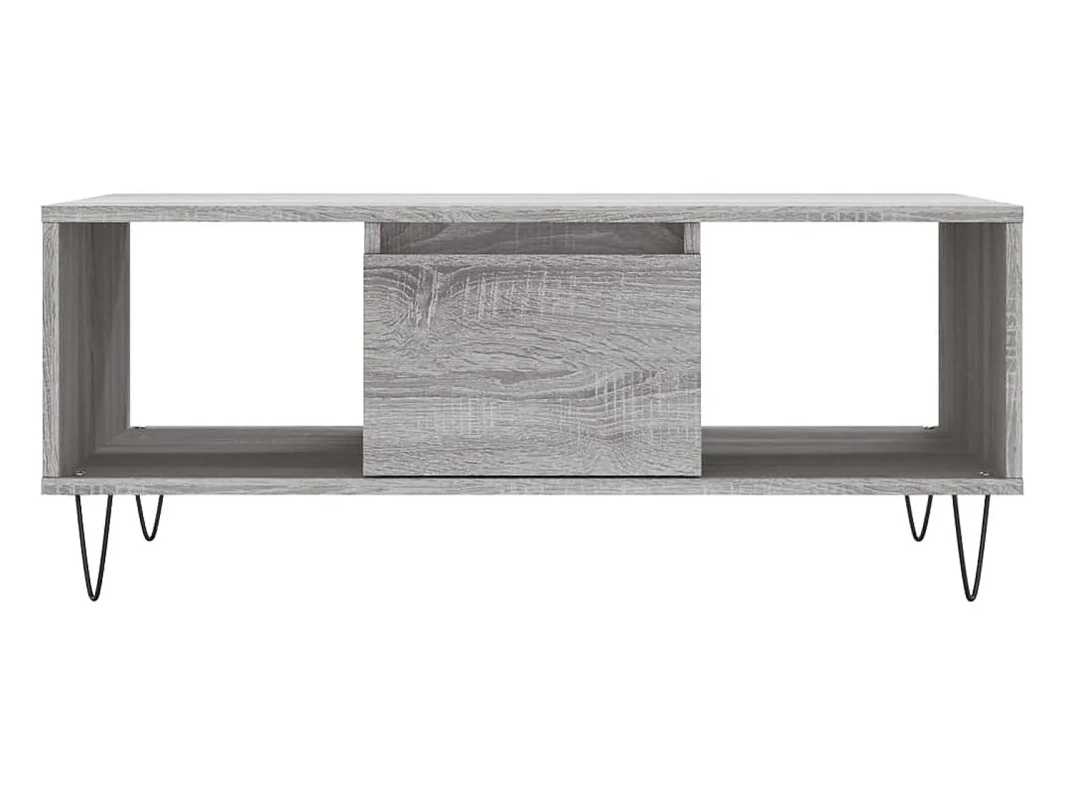 Mesa De Centro| Mesa de centro 90x50x36,5 cm derivados madeira sonoma PT242162 Cinzento