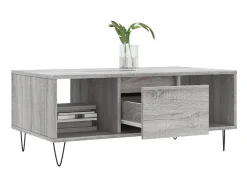 Mesa De Centro| Mesa de centro 90x50x36,5 cm derivados madeira sonoma PT242162 Cinzento