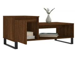 vidaxl Mesa de centro 100x50x45 cm derivados madeira carvalho castanho^ Mesa De Centro