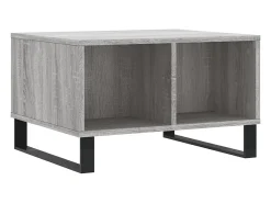 Mesa De Centro| Mesa de centro 60x50x36,5 cm derivados de madeira cinza sonoma PT169345 Cinzento