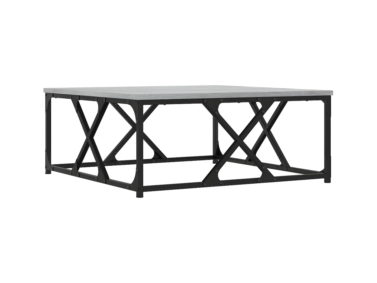 Mesa De Centro| Mesa de centro 70x70x30 cm derivados de madeira sonoma PT224141 Cinzento
