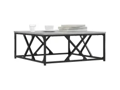 Mesa De Centro| Mesa de centro 70x70x30 cm derivados de madeira sonoma PT224141 Cinzento