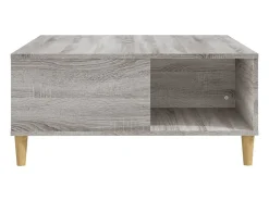 Mesa De Centro|vidaxl Mesa de centro 80x80x36,5 cm derivados madeira sonoma Cinzento