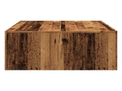 Mesa De Centro|vidaxl Mesa de centro 100x100x35 cm deriv. de madeira madeira velha Castanho