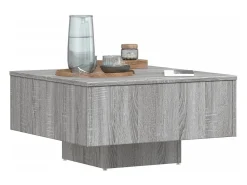 Best vidaxl Mesa de centro 60x60x31,5 cm derivados de madeira cinza sonoma Cinzento