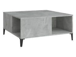 Mesa De Centro|vidaxl Mesa de centro 80x80x36,5 cm derivados madeira cimento Cinzento