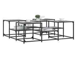 Mesa De Centro* Mesa de centro 121x121x40 cm derivados madeira sonoma PT163263 Cinzento