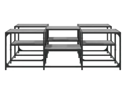 Mesa De Centro* Mesa de centro 121x121x40 cm derivados madeira sonoma PT163263 Cinzento