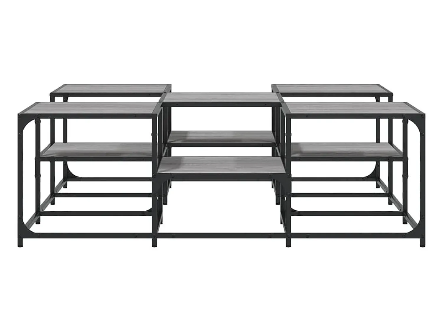 Mesa De Centro* Mesa de centro 121x121x40 cm derivados madeira sonoma PT163263 Cinzento