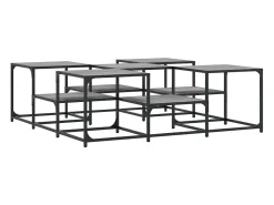 Mesa De Centro* Mesa de centro 121x121x40 cm derivados madeira sonoma PT163263 Cinzento