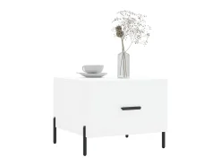 Mesa De Centro| Mesa de centro 50x50x40 cm derivados de madeira PT376983 Branco