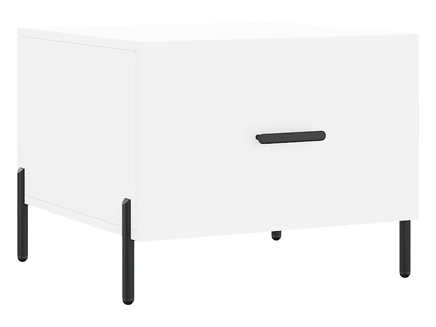 Mesa De Centro| Mesa de centro 50x50x40 cm derivados de madeira PT376983 Branco