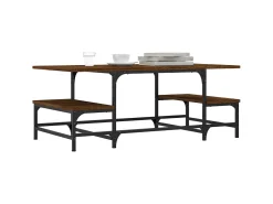 Mesa De Centro| Mesa de centro 100x50,5x40 cm deriv. madeira carvalho PT984022 Castanho