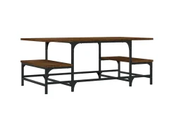 Mesa De Centro| Mesa de centro 100x50,5x40 cm deriv. madeira carvalho PT984022 Castanho