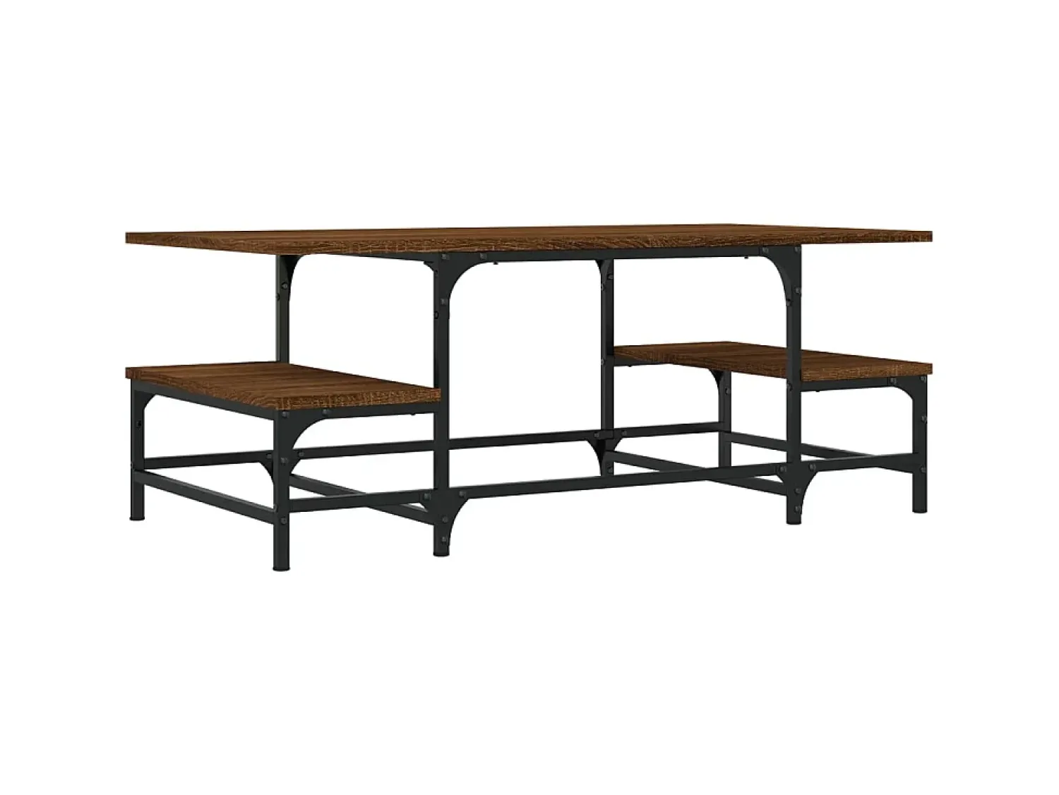 Mesa De Centro| Mesa de centro 100x50,5x40 cm deriv. madeira carvalho PT984022 Castanho