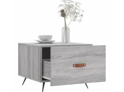 Mesa de centro 50x50x40 cm derivados madeira sonoma cinza PT325857^ Mesa De Centro