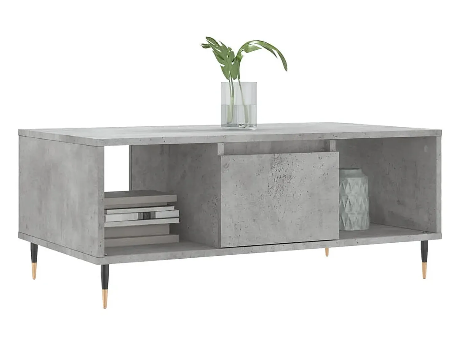 Mesa De Centro* Mesa de centro 90x50x36,5 cm derivados madeira cimento PT452295 Cinzento