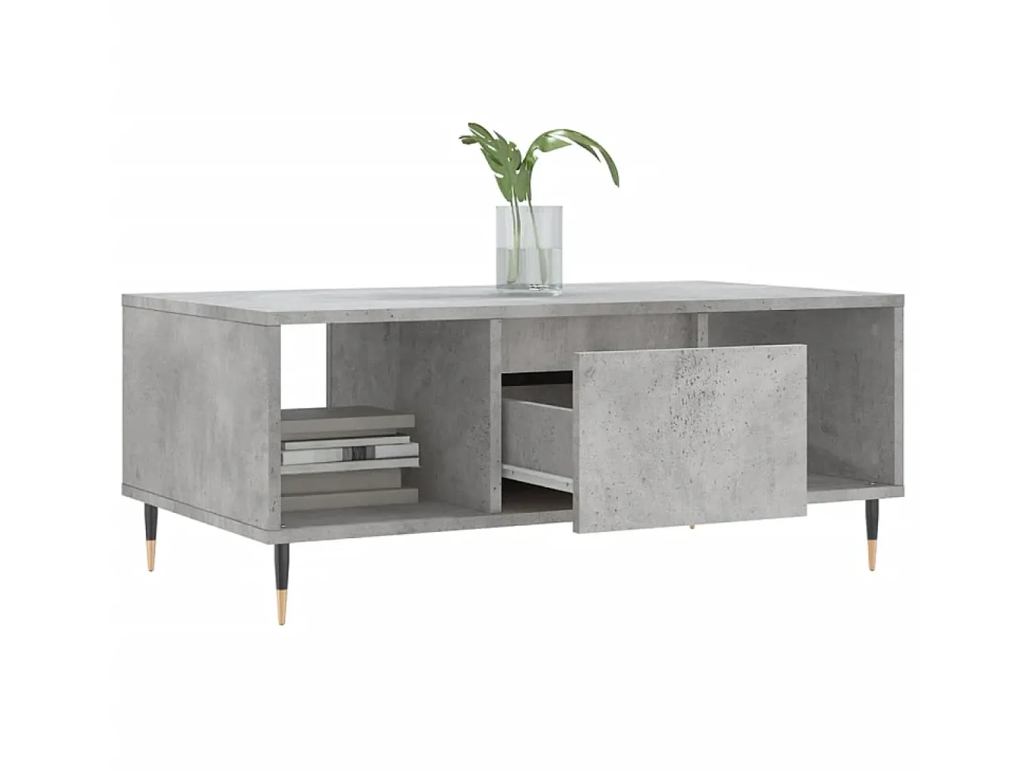 Mesa De Centro* Mesa de centro 90x50x36,5 cm derivados madeira cimento PT452295 Cinzento