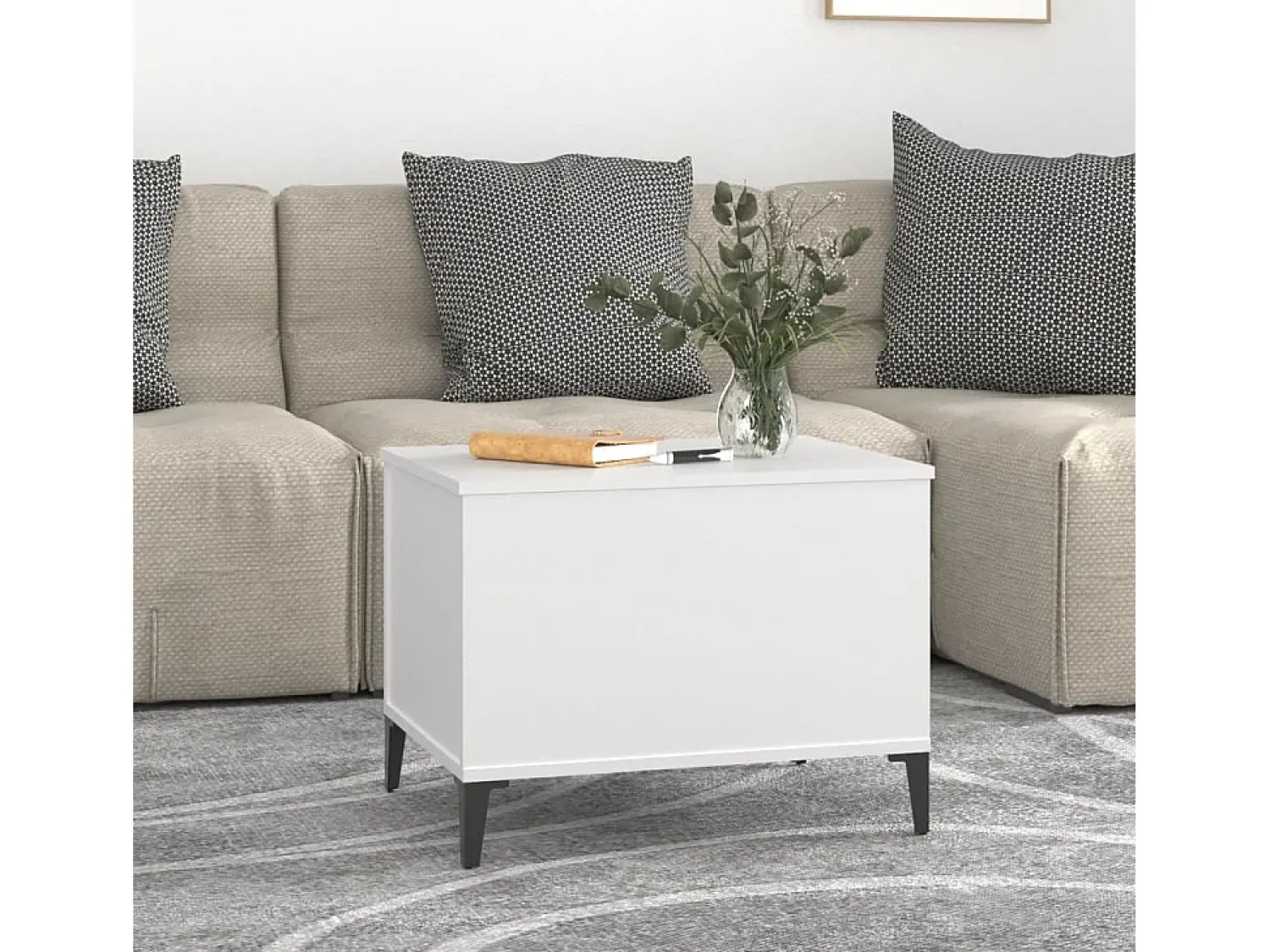 Mesa De Centro* Mesa de centro 60x44,5x45 cm derivados de madeira PT759739 Branco