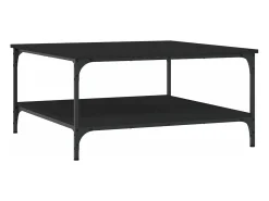 Mesa De Centro*vidaxl Mesa de centro 80x80x40 cm derivados de madeira Preto