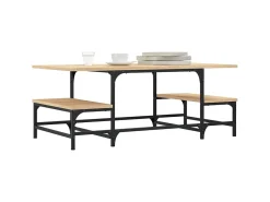 Mesa De Centro* Mesa de centro 100x50,5x40 cm derivados madeira carvalho sonoma PT954234 Castanho