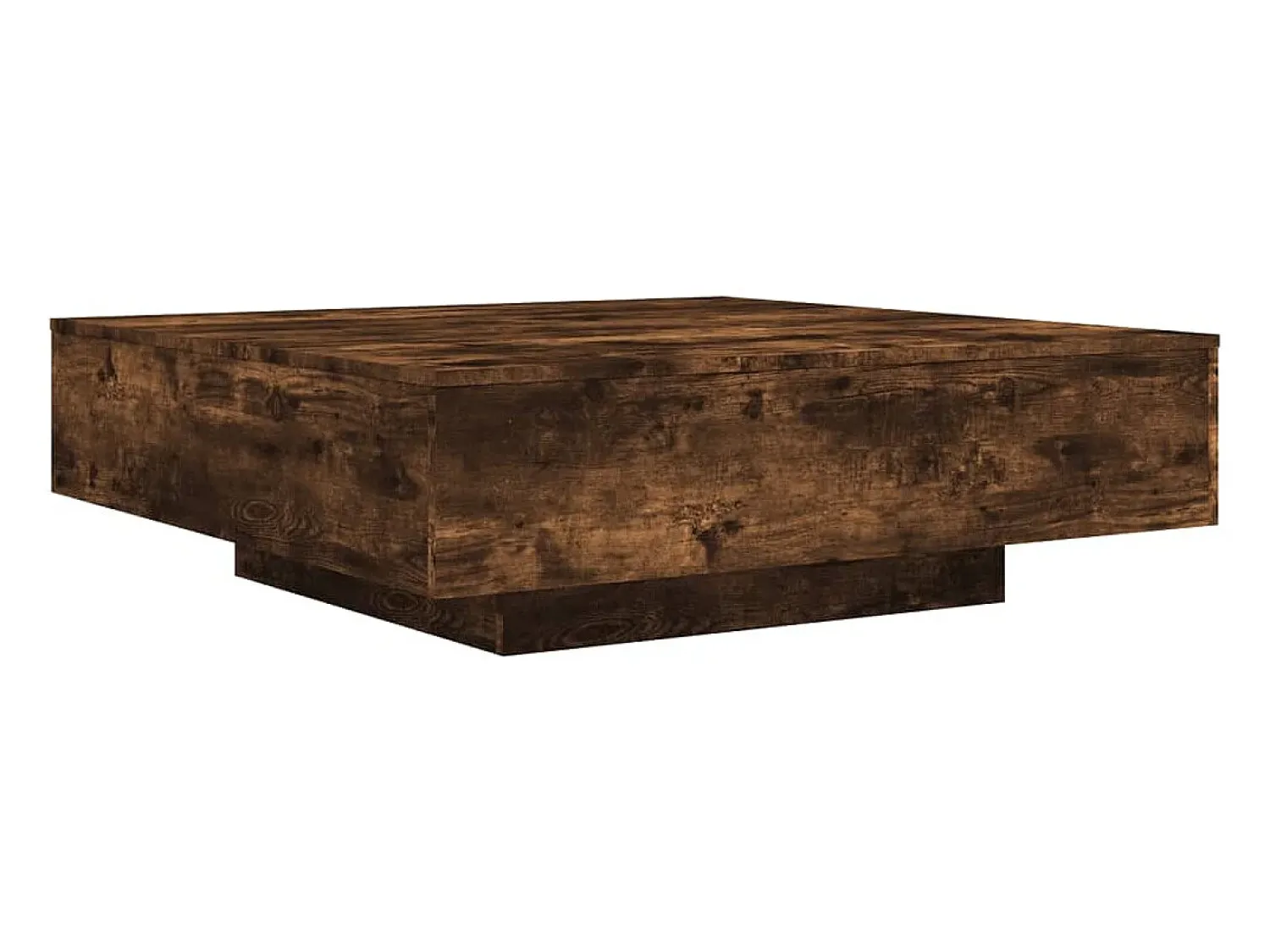 Mesa De Centro| Mesa de centro 100x100x31 cm derivados madeira carvalho fumado PT202187 Castanho