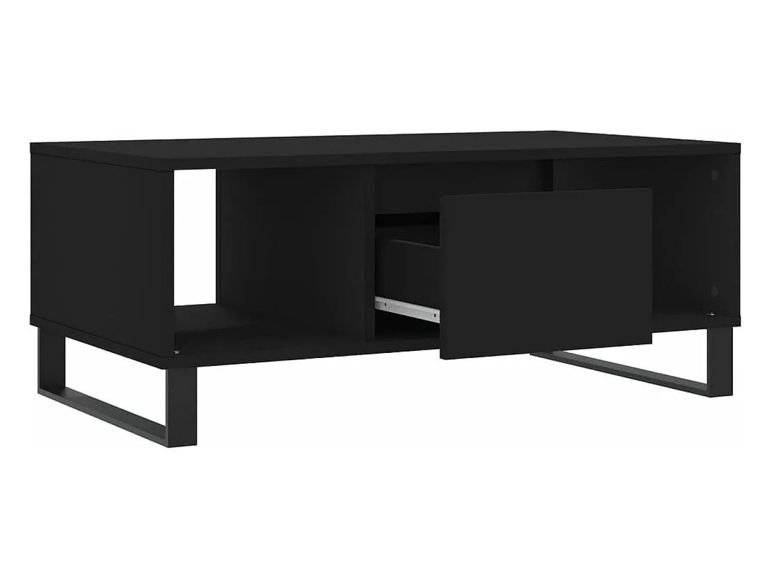 Hot vidaxl Mesa de centro 90x50x36,5 cm derivados de madeira Preto