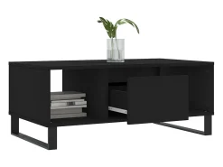 Hot vidaxl Mesa de centro 90x50x36,5 cm derivados de madeira Preto
