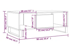Hot vidaxl Mesa de centro 90x50x36,5 cm derivados de madeira Preto