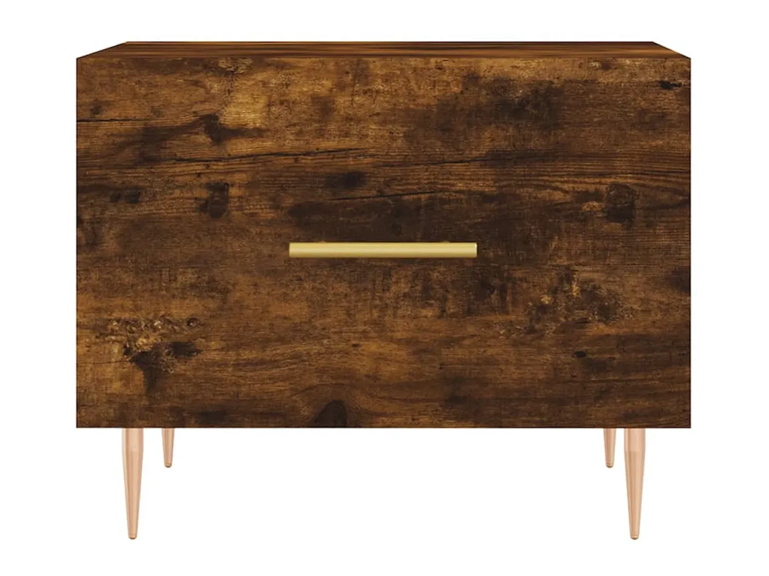 Mesa De Centro| Mesa de centro 50x50x40 cm derivados de madeira carvalho fumado PT875996 Castanho