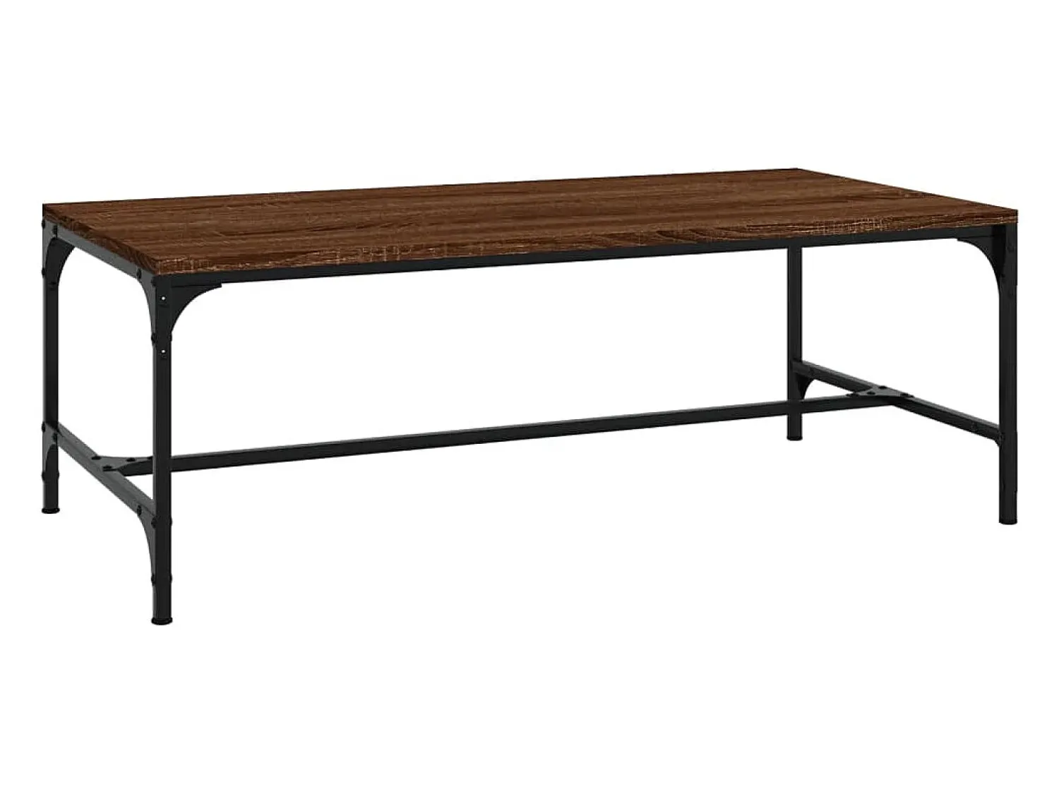 Outlet vidaxl Mesa de centro 100x50x35 cm derivados madeira carvalho castanho Natural claro