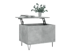 Mesa De Centro| Mesa de centro 60x44,5x45 cm derivados madeira cimento PT852159 Cinzento