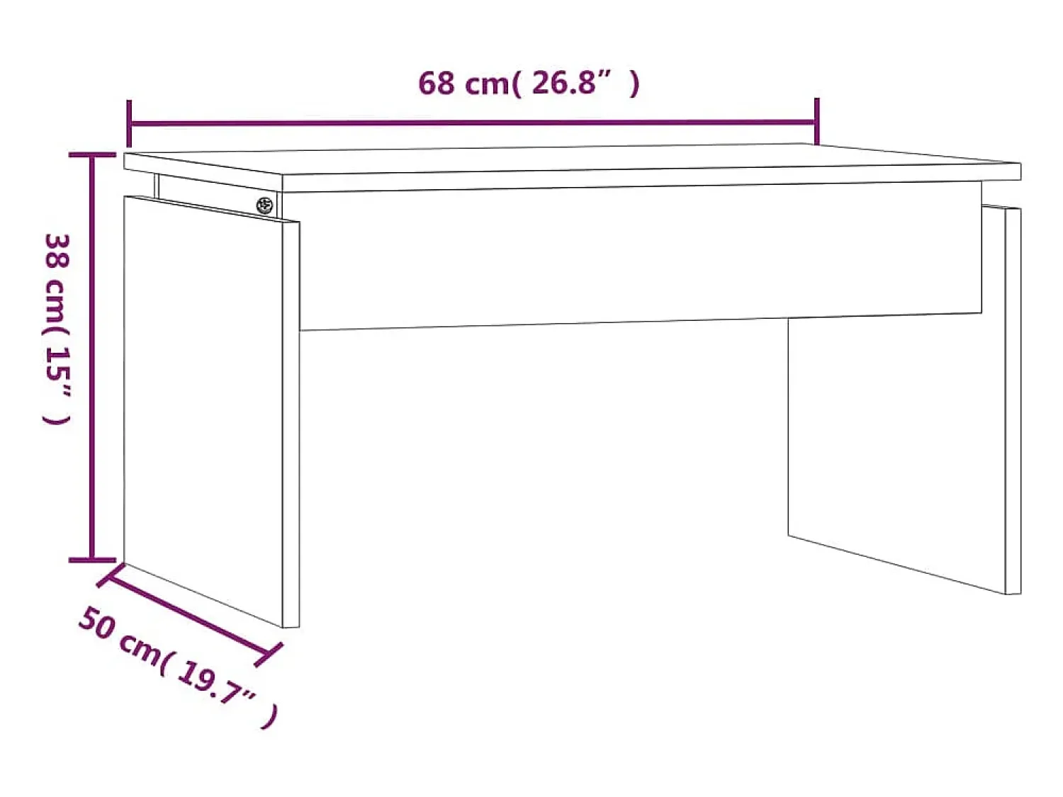 vidaxl Mesa de centro 68x50x38 cm derivados de madeira carvalho fumado^ Mesa De Centro