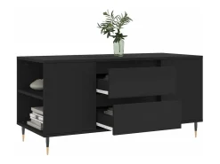 Mesa De Centro|vidaxl Mesa de centro 102x44,5x50 cm derivados de madeira Preto