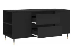 Mesa De Centro|vidaxl Mesa de centro 102x44,5x50 cm derivados de madeira Preto